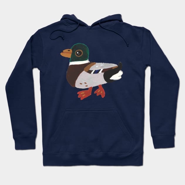 Mallard Duck Hoodie by nokhookdesign